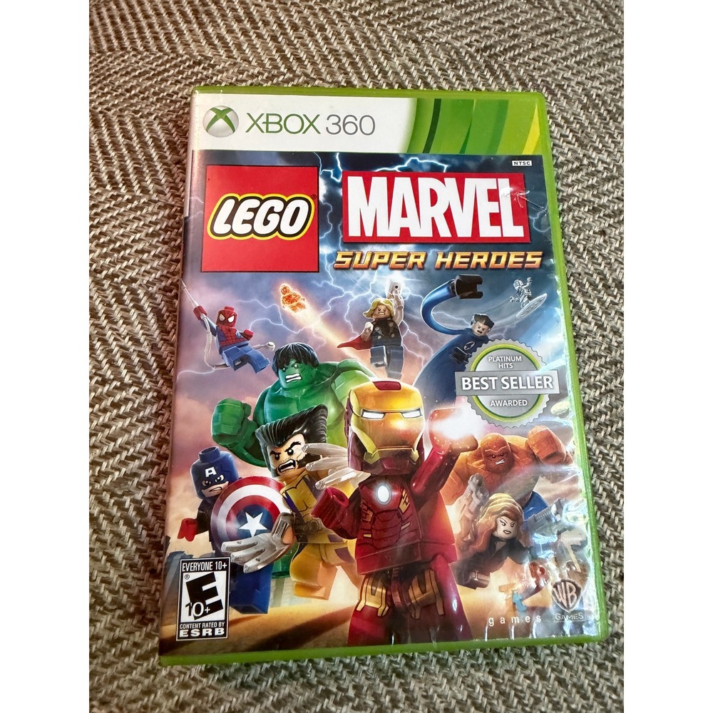 LEGO Marvel Super Heroes Xbox 360 Platinum Hits Best Seller Complete with Manual